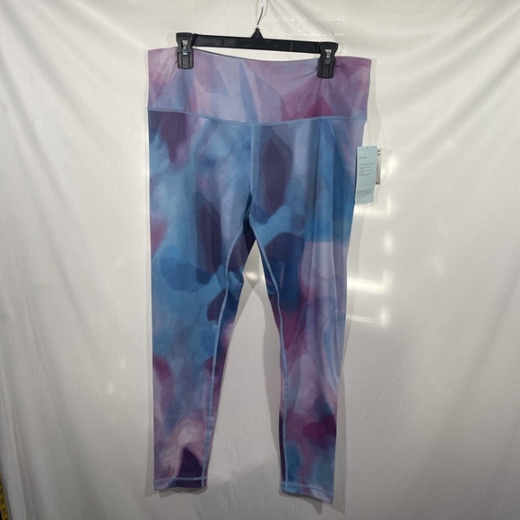 NWT Zella [ XL‎ ] Live In High Waist Ankle Leggings in Purple Mult Swan - Picture 6 of 12